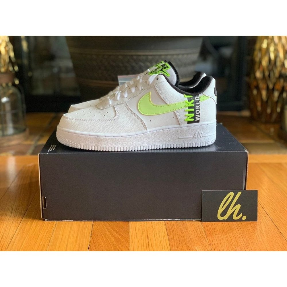 Size 6 Nike Air Force 1 Low Worldwide "White Volt"